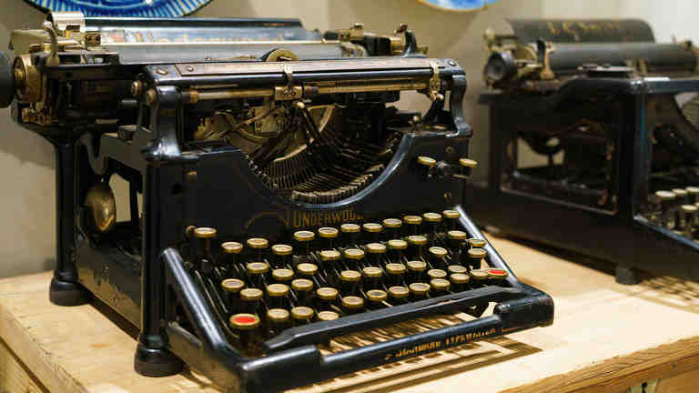 Old type typewriter
